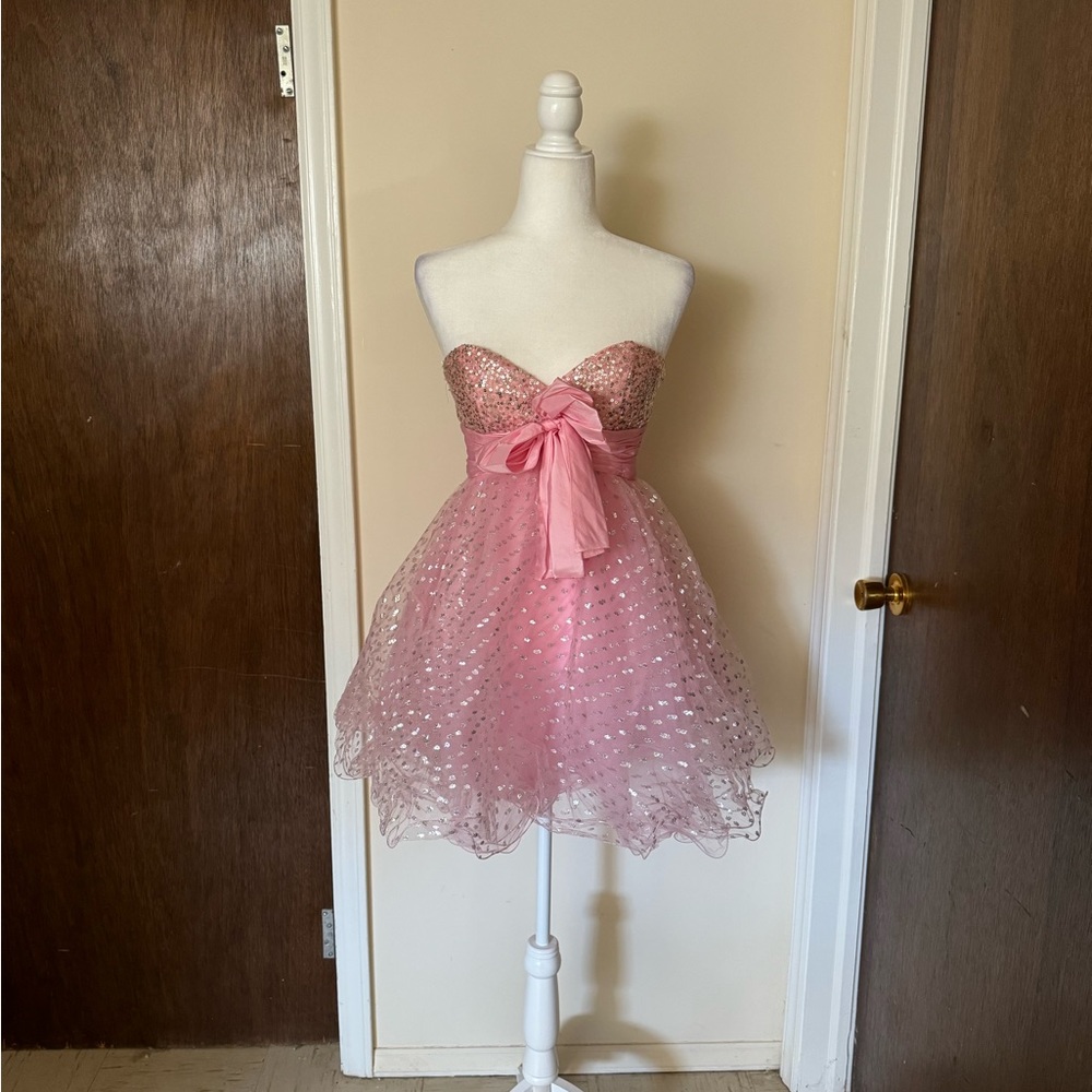 Short Pink Poofy Sherri Hill Dress